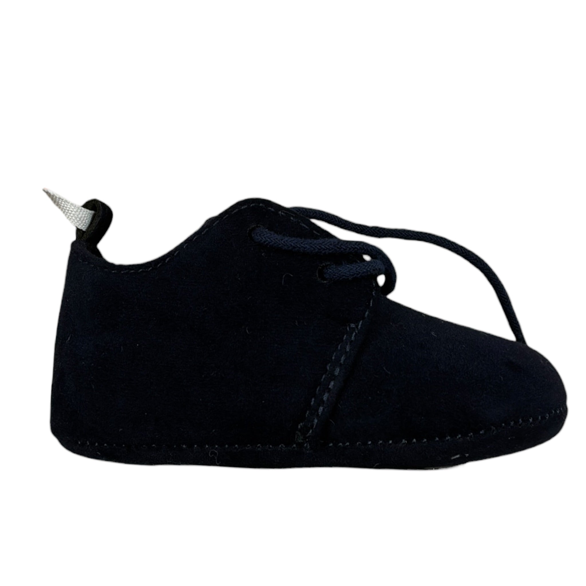 Mini Banda Scarpine tinta unita con Lacci Blu per Neonato 35329 BLU MINI BANDA 
