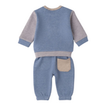 Mini Banda Completo 2Pz Felpa-Pantalone Azzurro per Neonato 3F634X AZZURRO MINI BANDA 