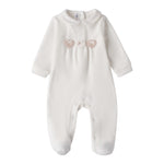 Mini Banda Tutina Manica Lunga tinta unita Panna per Neonato 3F755 PANNA MINI BANDA 