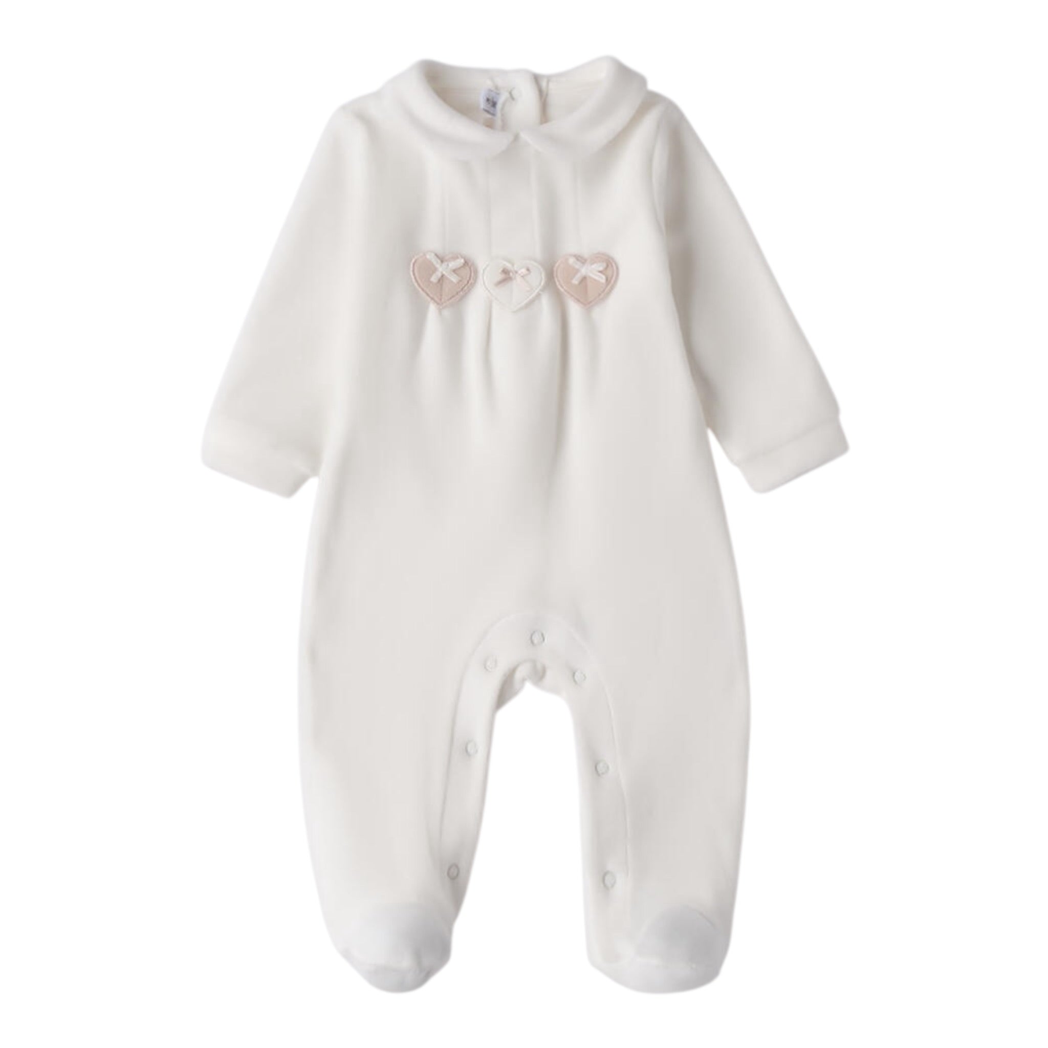 Mini Banda Tutina Manica Lunga tinta unita Panna per Neonato 3F755 PANNA MINI BANDA 