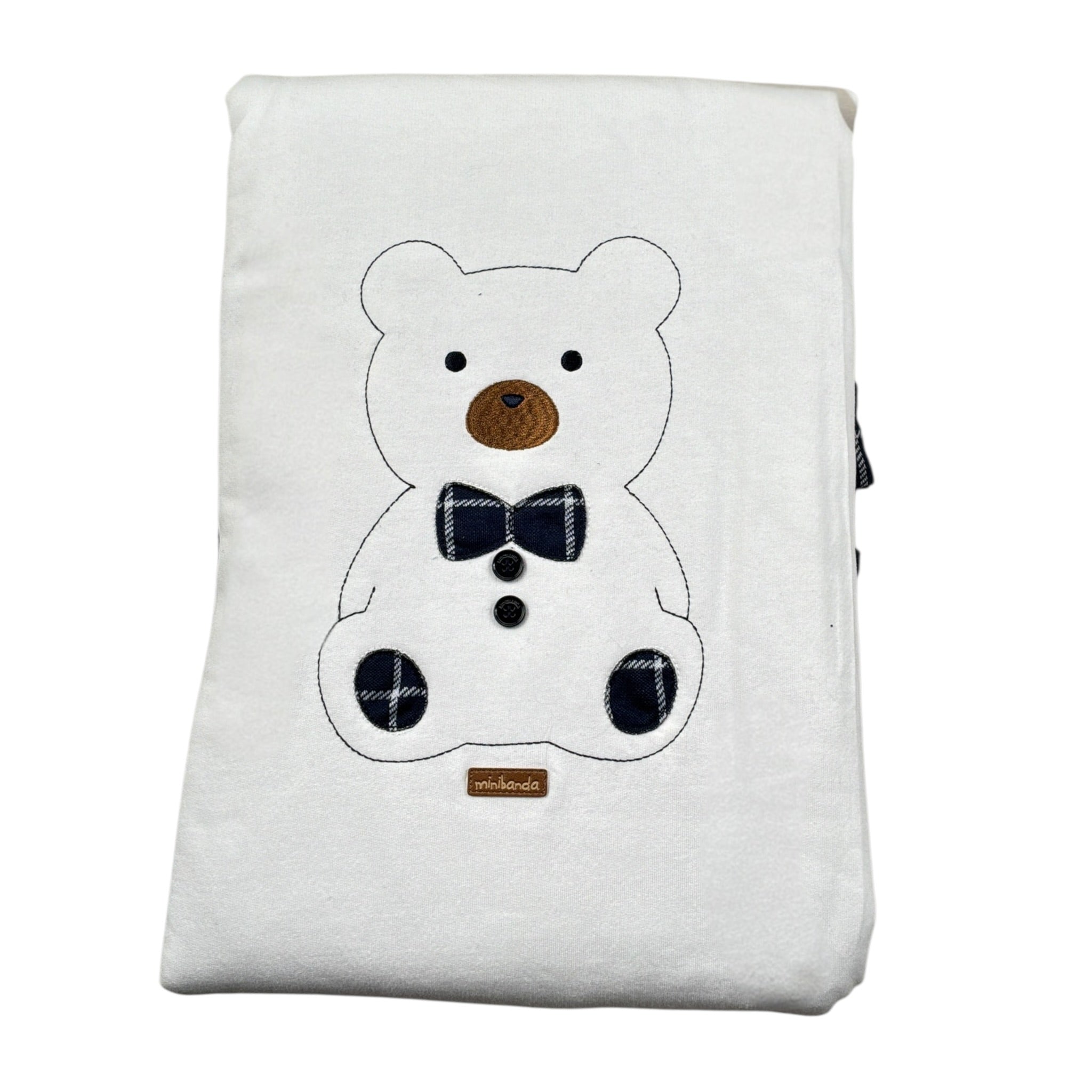 Mini Banda Coperta tinta unita con Stampa Bianco per Neonato A323 BIANCO MINI BANDA 