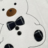 Mini Banda Coperta tinta unita con Stampa Bianco per Neonato A323 BIANCO MINI BANDA 