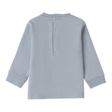 Mini Banda Shirt tinta unita con Logo Azzurro per Neonato F616 AZZURRO MINI BANDA 