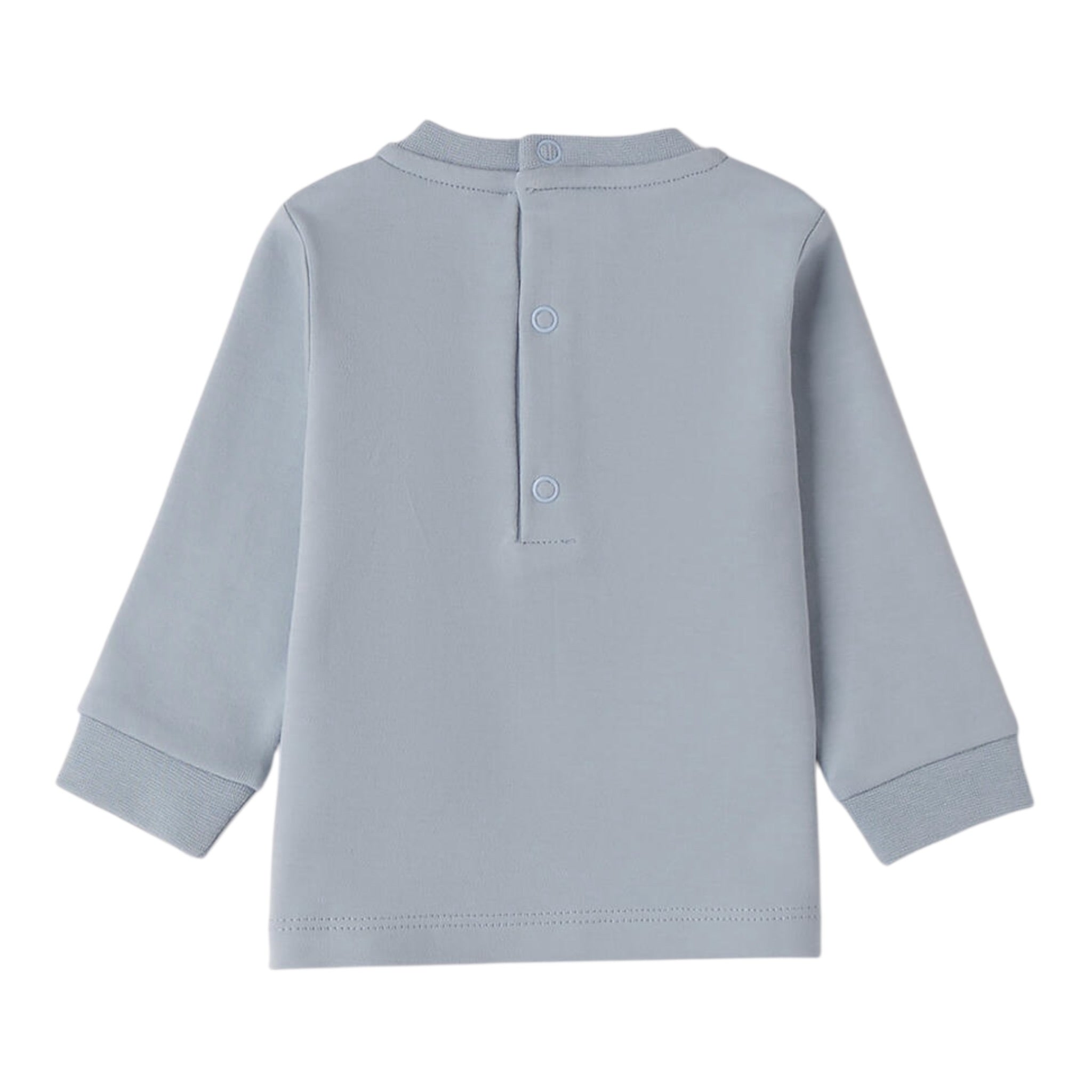 Mini Banda Shirt tinta unita con Logo Azzurro per Neonato F616 AZZURRO MINI BANDA 