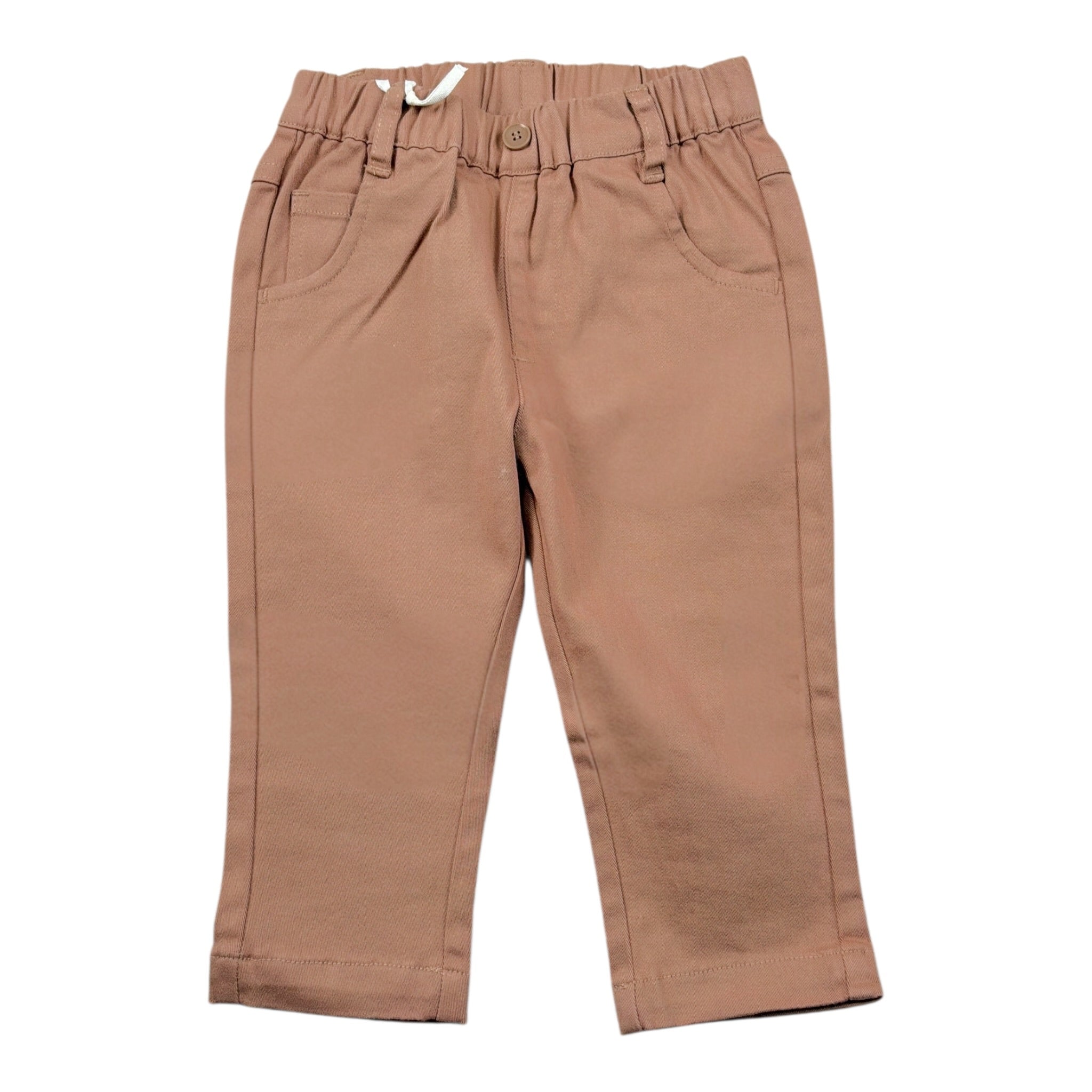 Mini Banda Pantalone tinta unita con Elastico In Vita Cammello per Neonato F623 CAMMELLO MINI BANDA 