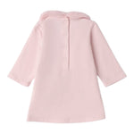 Mini Banda Abito tinta unita con Pelliccia Rosa per Neonata F727 ROSA MINI BANDA 