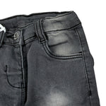 Mini Banda Jeans tinta unita con Girovita Regolabile Nero per Neonata F740 NERO MINI BANDA 