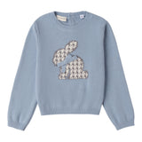 Minibanda Maglia tinta unita con Stampa Azzurro per Bambina 0F334 AZZURRO MINIBANDA 