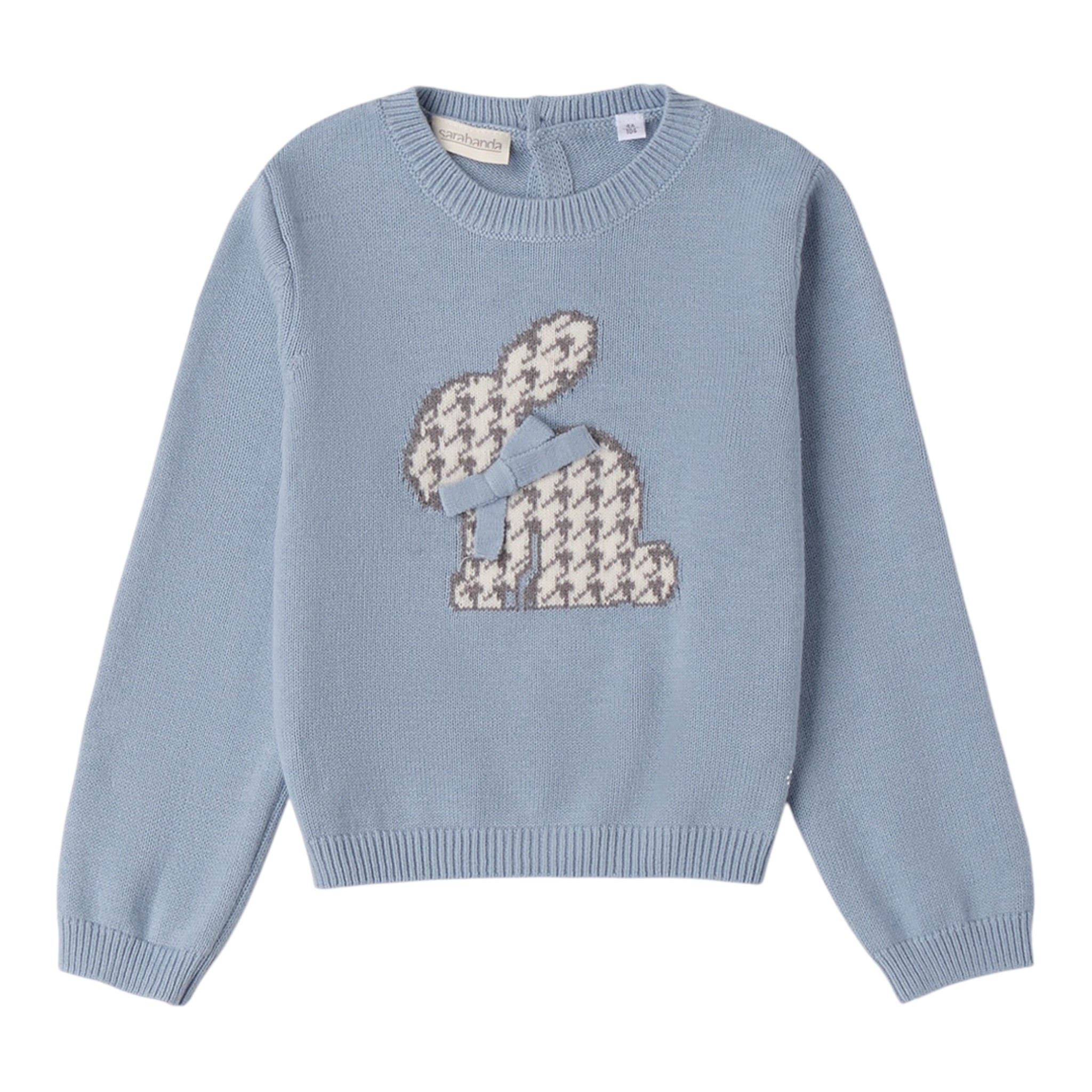 Minibanda Maglia tinta unita con Stampa Azzurro per Bambina 0F334 AZZURRO MINIBANDA 