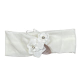 Minu' Fascia tinta unita con Fiori Bianco per Neonata P3996F BIANCO MINU' 