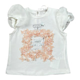 Miss Grant T-Shirt tinta unita con Stampa Bianco per Neonata MG1336 BIANCO MISS GRANT 