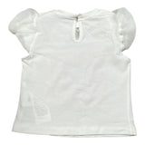 Miss Grant T-Shirt tinta unita con Stampa Bianco per Neonata MG1336 BIANCO MISS GRANT 