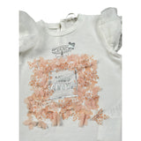 Miss Grant T-Shirt tinta unita con Stampa Bianco per Neonata MG1336 BIANCO MISS GRANT 