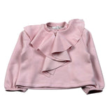 Miss Grant Felpa tinta unita con Rouches Rosa per Neonata MG1367N ROSA MISS GRANT 