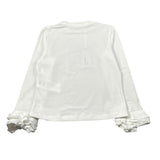 Miss Grant Shirt tinta unita con Stampa Bianco per Bambina MG1407 BIANCO MISS GRANT 