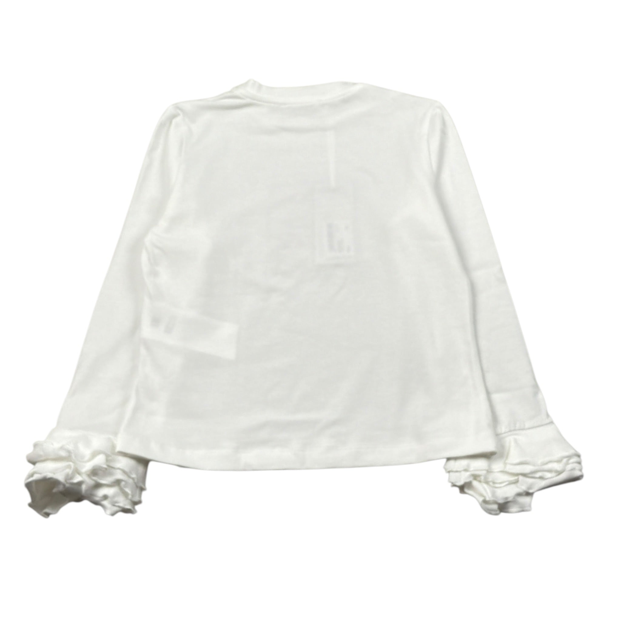 Miss Grant Shirt tinta unita con Stampa Bianco per Bambina MG1407 BIANCO MISS GRANT 