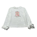 Miss Grant Shirt tinta unita con Stampa Bianco per Neonata MG1407N BIANCO MISS GRANT 