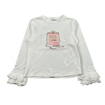 Miss Grant Shirt tinta unita con Stampa Bianco per Bambina MG1407X BIANCO MISS GRANT 