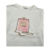 Miss Grant Shirt tinta unita con Stampa Bianco per Bambina MG1407X BIANCO MISS GRANT 