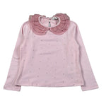 Miss Grant Shirt tinta unita con Colletto Rosa per Bambina MG1417XX ROSA MISS GRANT 