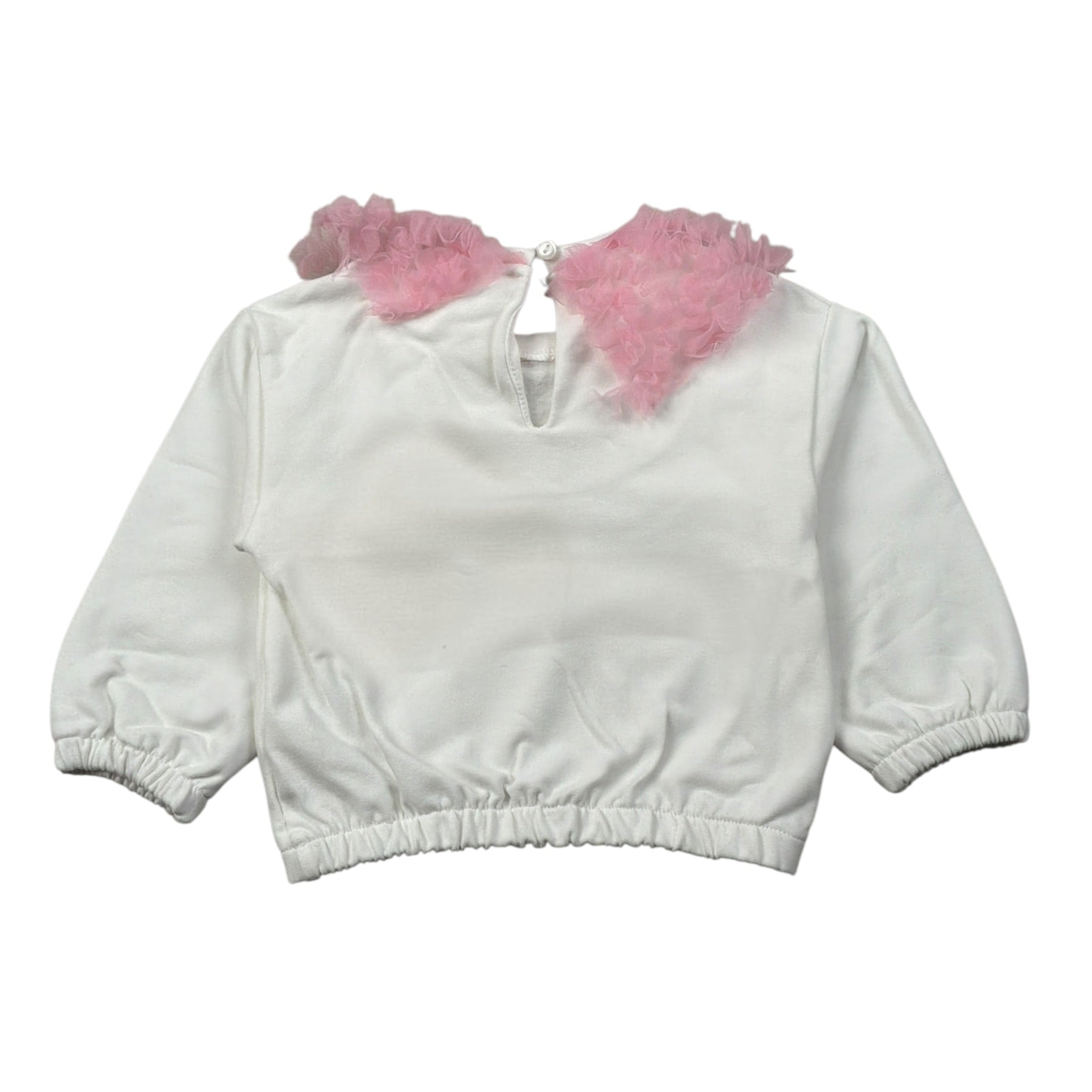 Miss Grant Felpa Chiusa tinta unita Xon Tulle Bianco per Bambina MG1458J BIANCO MISS GRANT 