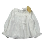 Miss Grant Camicia Manica Lunga tinta unita Bianco per Neonata MG1476 BIANCO MISS GRANT 