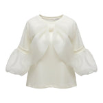 Miss Grant Camicia tinta unita con Fiocco Bianco per Bambina MG1482XX BIANCO MISS GRANT 