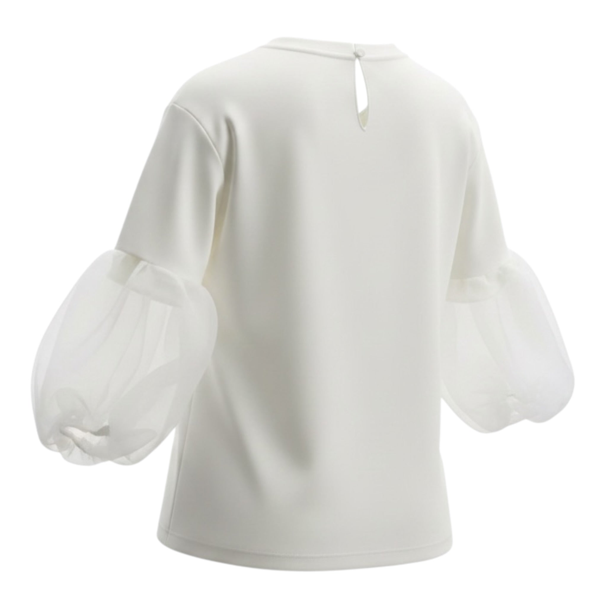 Miss Grant Camicia tinta unita con Fiocco Bianco per Bambina MG1482XX BIANCO MISS GRANT 