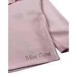 Miss Grant Felpa Chiusa tinta unita con Rouches Rosa per Bambina MG1538 ROSA MISS GRANT 