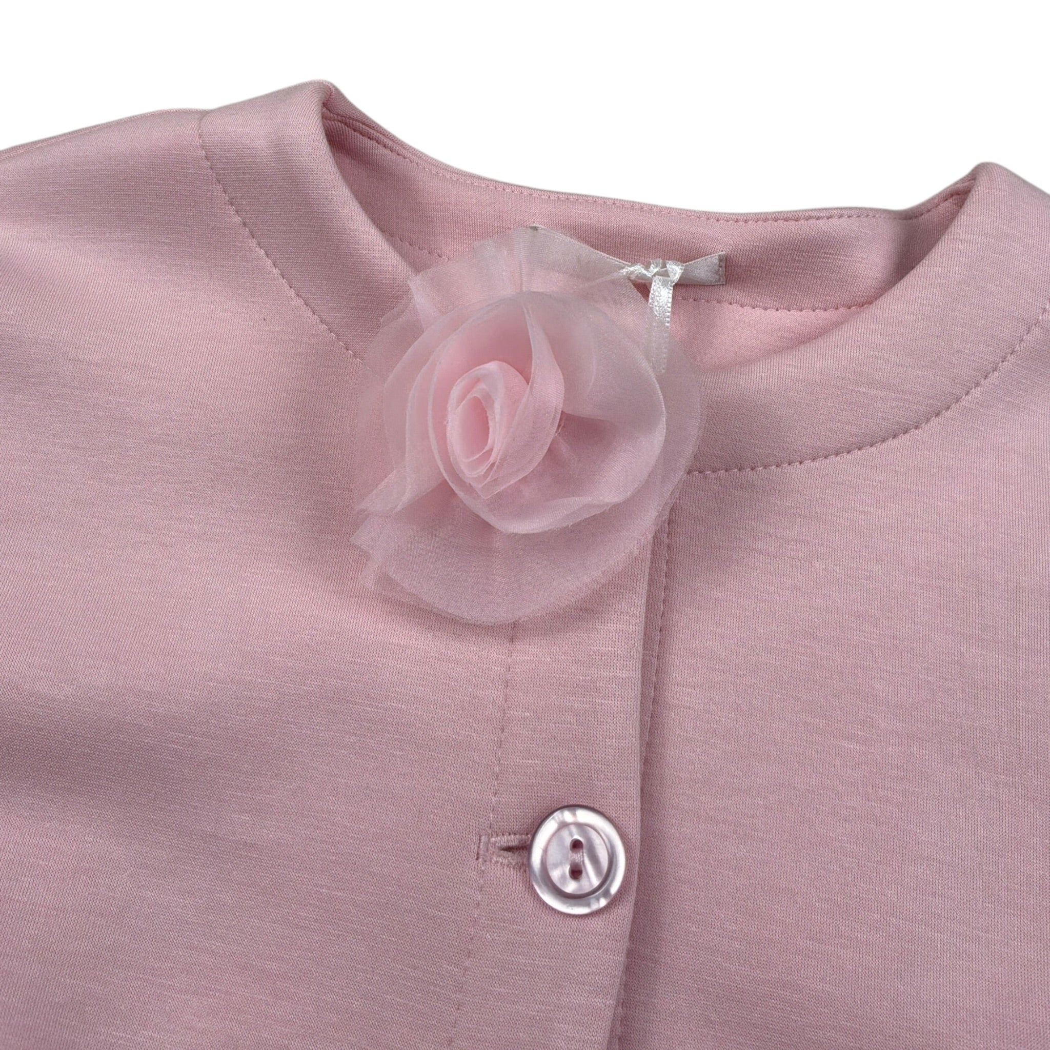 Miss Grant Giacca tinta unita con Spille Rosa per Neonata MG1549N ROSA MISS GRANT 
