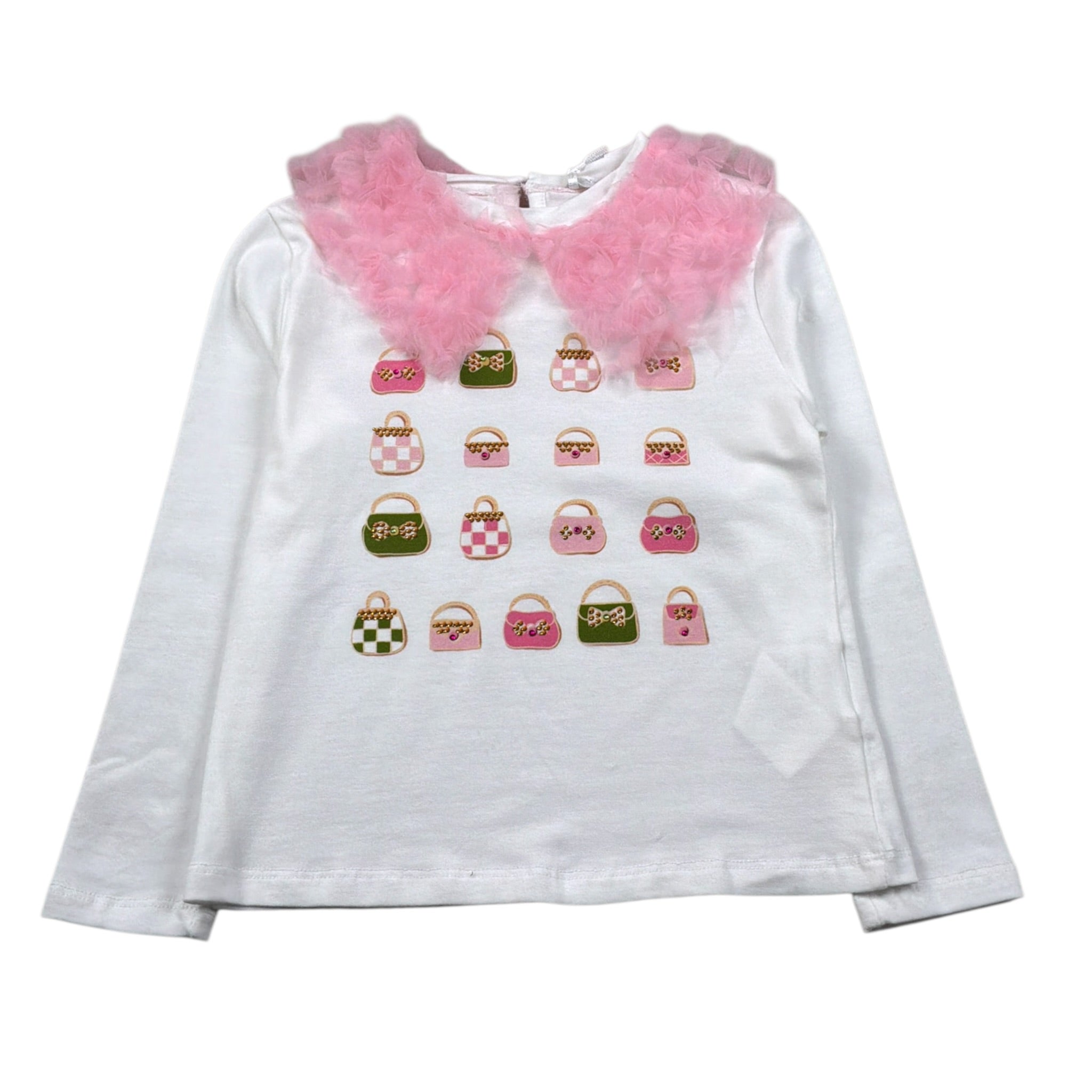 Miss Grant Completo 2 Pezzi Shirt-Gonna Panna/Verde per Bambina MG1552X PANNA/VERDE MISS GRANT 