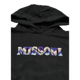 Missoni Felpa Chiusa con Cappuccio tinta unita con Logo Nero per Bambina MV4A70 NERO MISSONI 