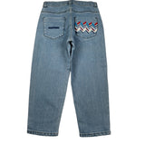 Missoni Jeans tinta unita con Girovita Regolabile Blu per Bambina MV6P90 BLU MISSONI 