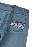 Missoni Jeans tinta unita con Girovita Regolabile Blu per Bambina MV6P90 BLU MISSONI 