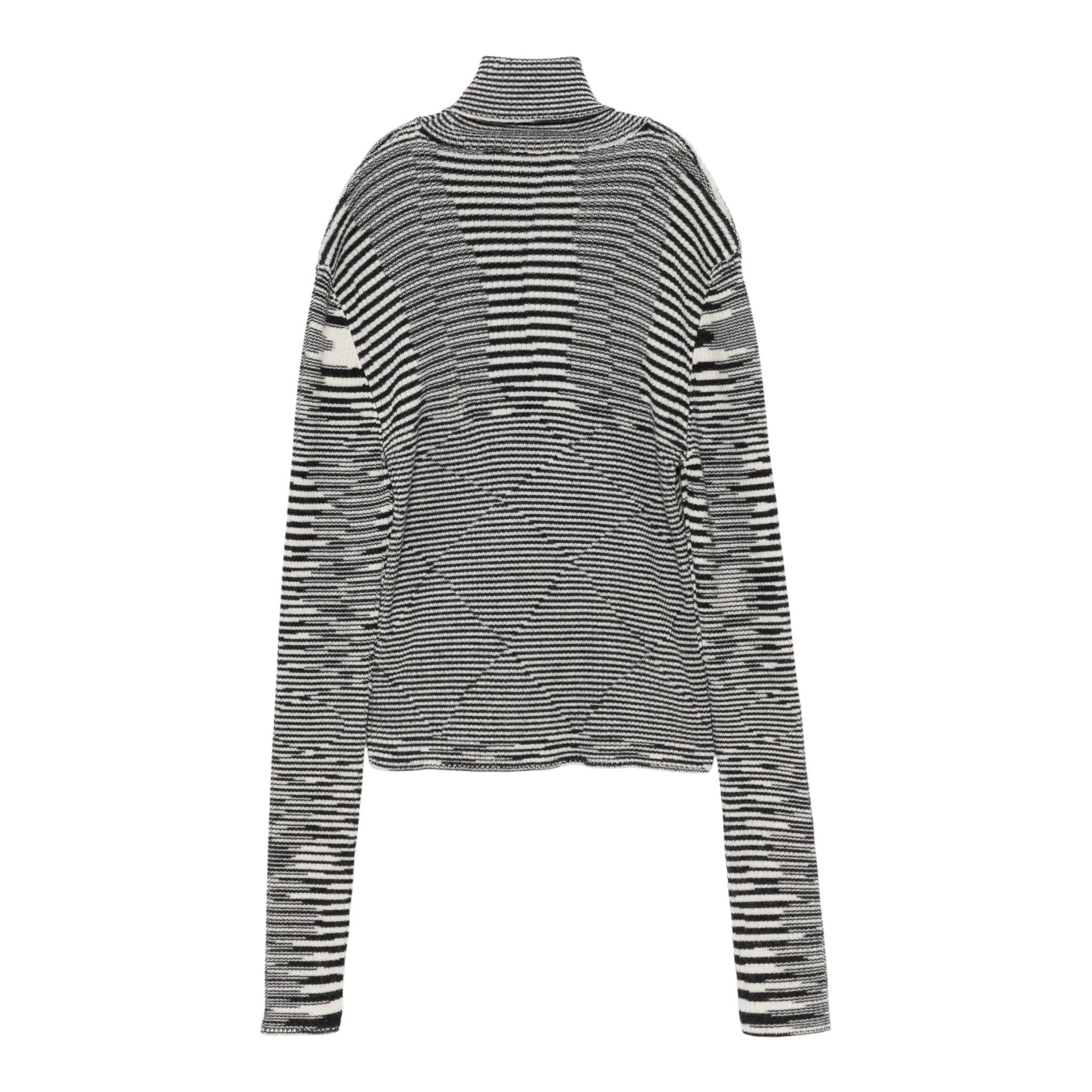 Missoni Maglia Bicolore con Fantasia A Righe E Collo Alto Bianco/Nero per Bambina MV9A20X BIANCO/NERO MISSONI 