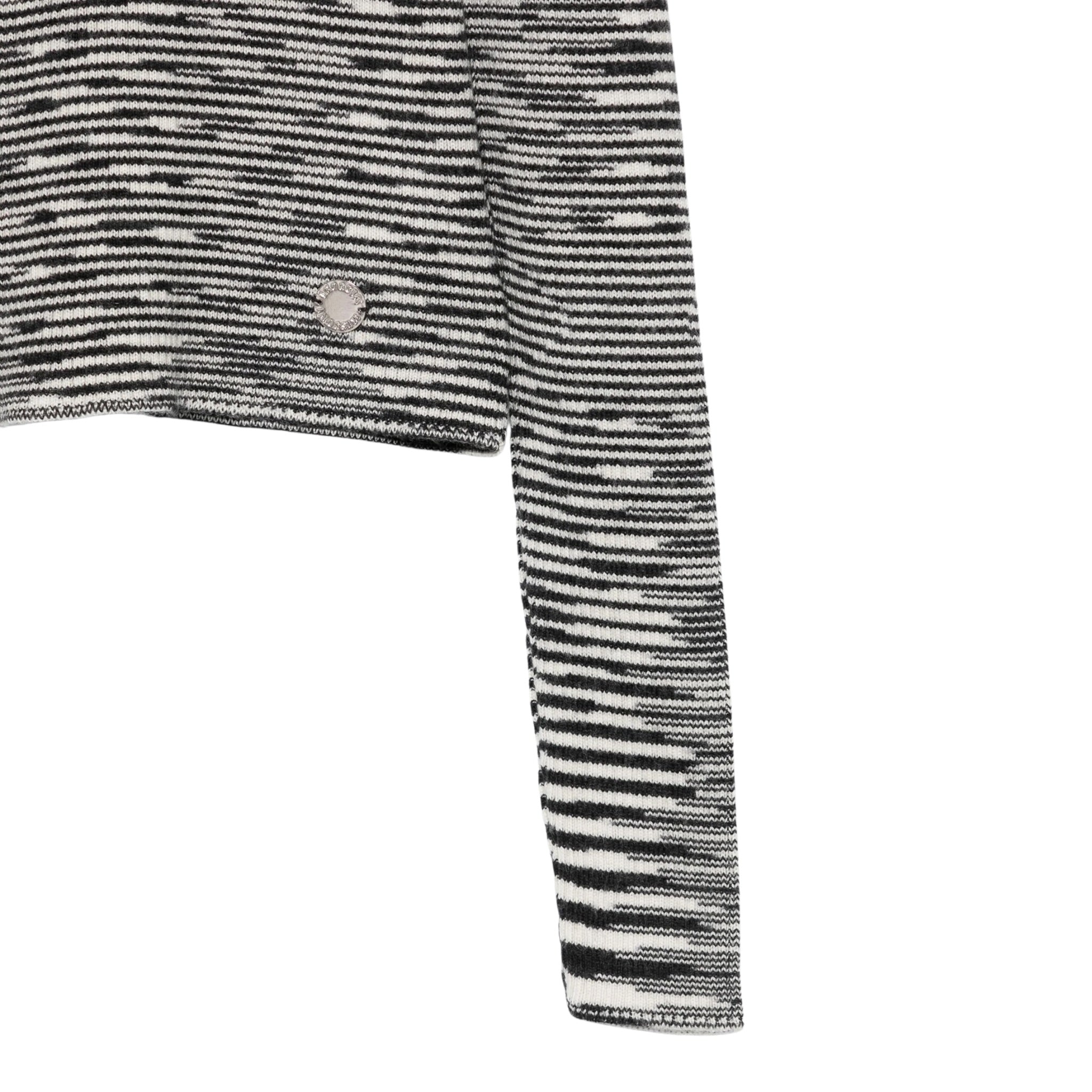 Missoni Maglia Bicolore con Fantasia A Righe E Collo Alto Bianco/Nero per Bambina MV9A20X BIANCO/NERO MISSONI 