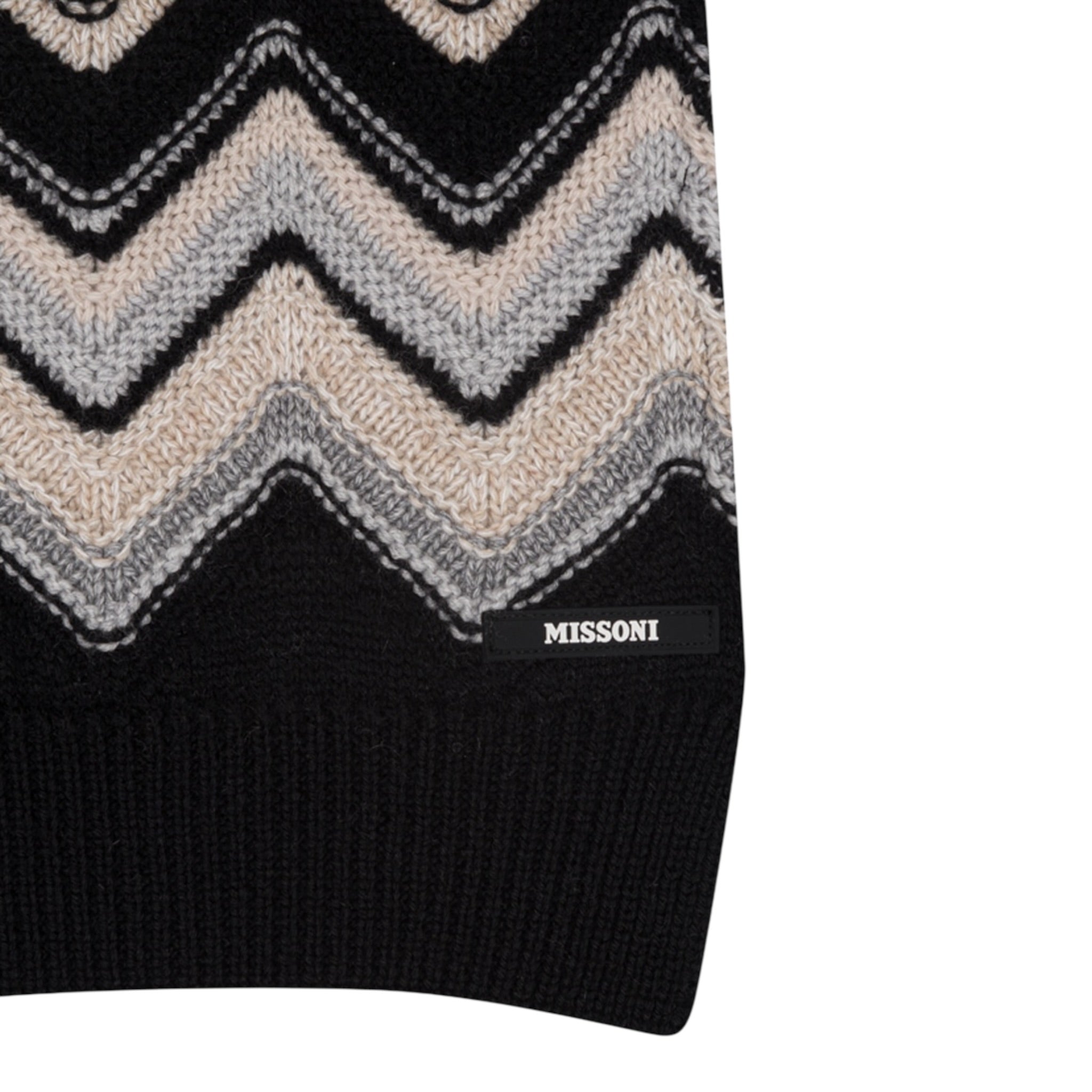 Missoni Sciarpa Bicolore con Fantasia Nero per Bambina MX0P23 NERO MISSONI 