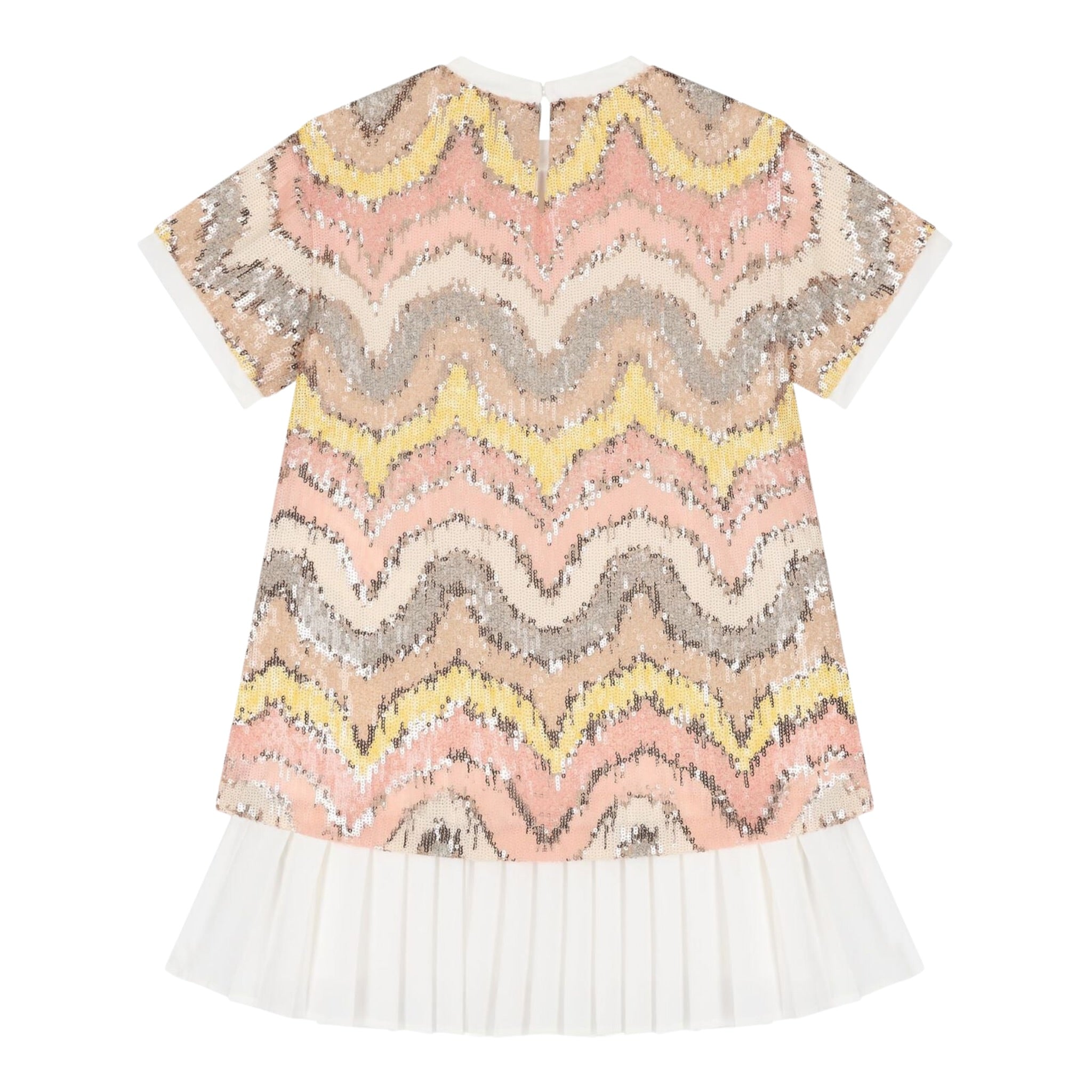 Missoni Abito Multicolor con Paillettes Rosa per Bambina MX1B11 ROSA MISSONI 