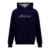 Missoni Felpa tinta unita con Logo Blu per Bambino MX4P60 BLU MISSONI 