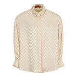 Missoni Camicia tinta unita con Fantasia Panna per Bambina MX5A30 PANNA MISSONI 