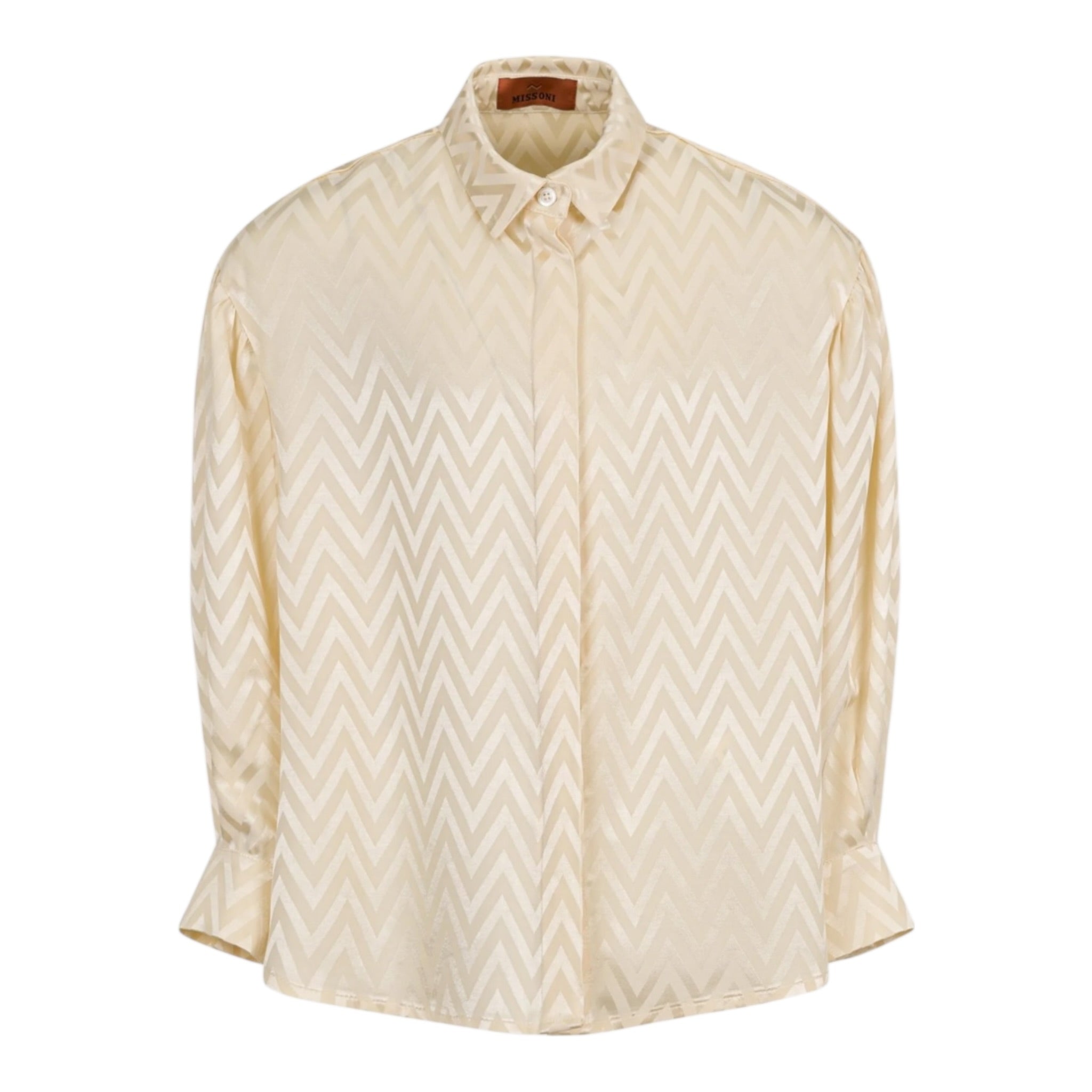 Missoni Camicia tinta unita con Fantasia Panna per Bambina MX5A30 PANNA MISSONI 
