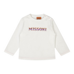 Missoni Shirt Girocollo tinta unita con Stampa Bianco per Neonata MX8000 BIANCO MISSONI 