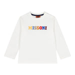 Missoni Shirt Girocollo tinta unita con Stampa Bianco per Neonato MX8510 BIANCO MISSONI 