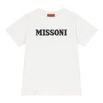 Missoni T-Shirt tinta unita con Stampa Bianco per Bambina MX8A31 BIANCO MISSONI 