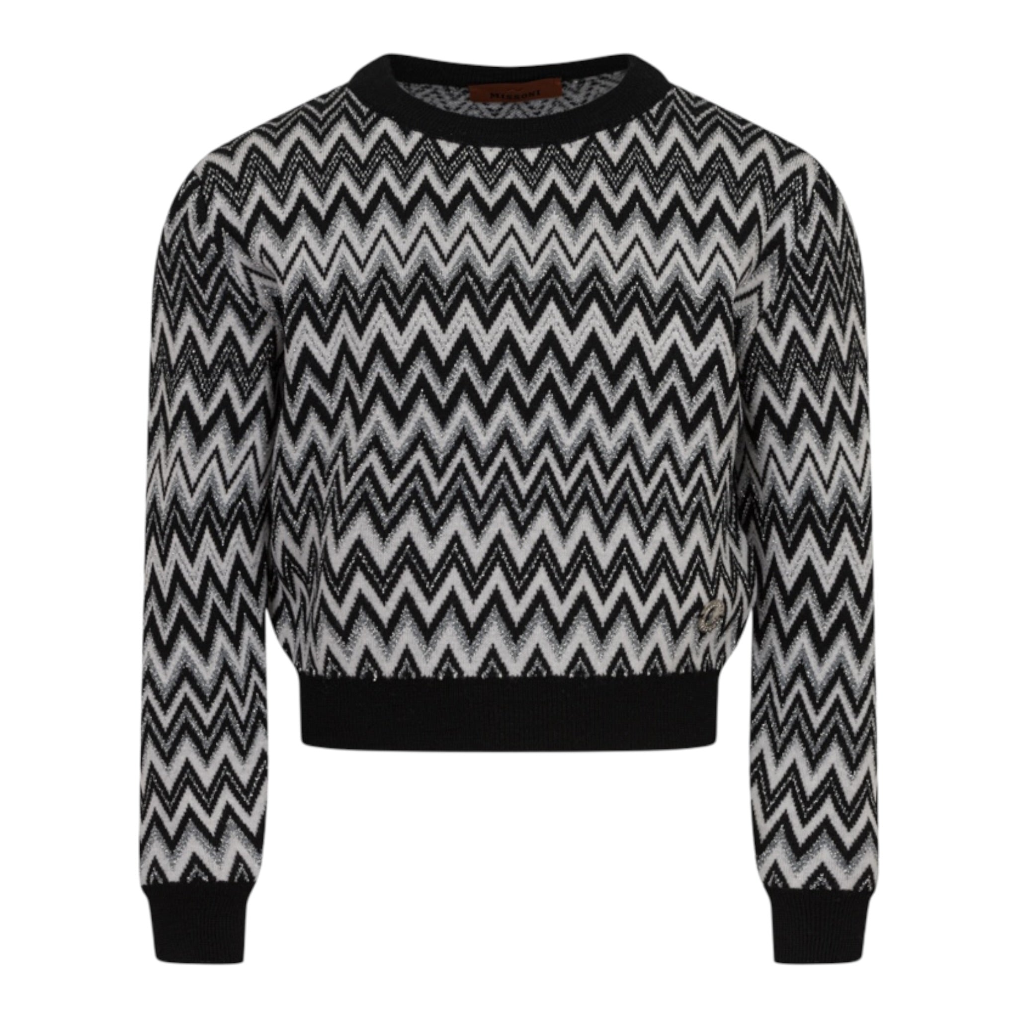 Missoni Maglia Bicolore con Fantasia Bianco per Bambina MX9A00 BIANCO MISSONI 