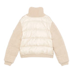 Moncler Giubbino tinta unita In Maglia con Zip Beige per Bambino J2954 BEIGE MONCLER 