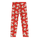 Monnalisa Leggins tinta unita Fantasia Floreale Rosso per Bambina 118408 ROSSO MONNALISA 