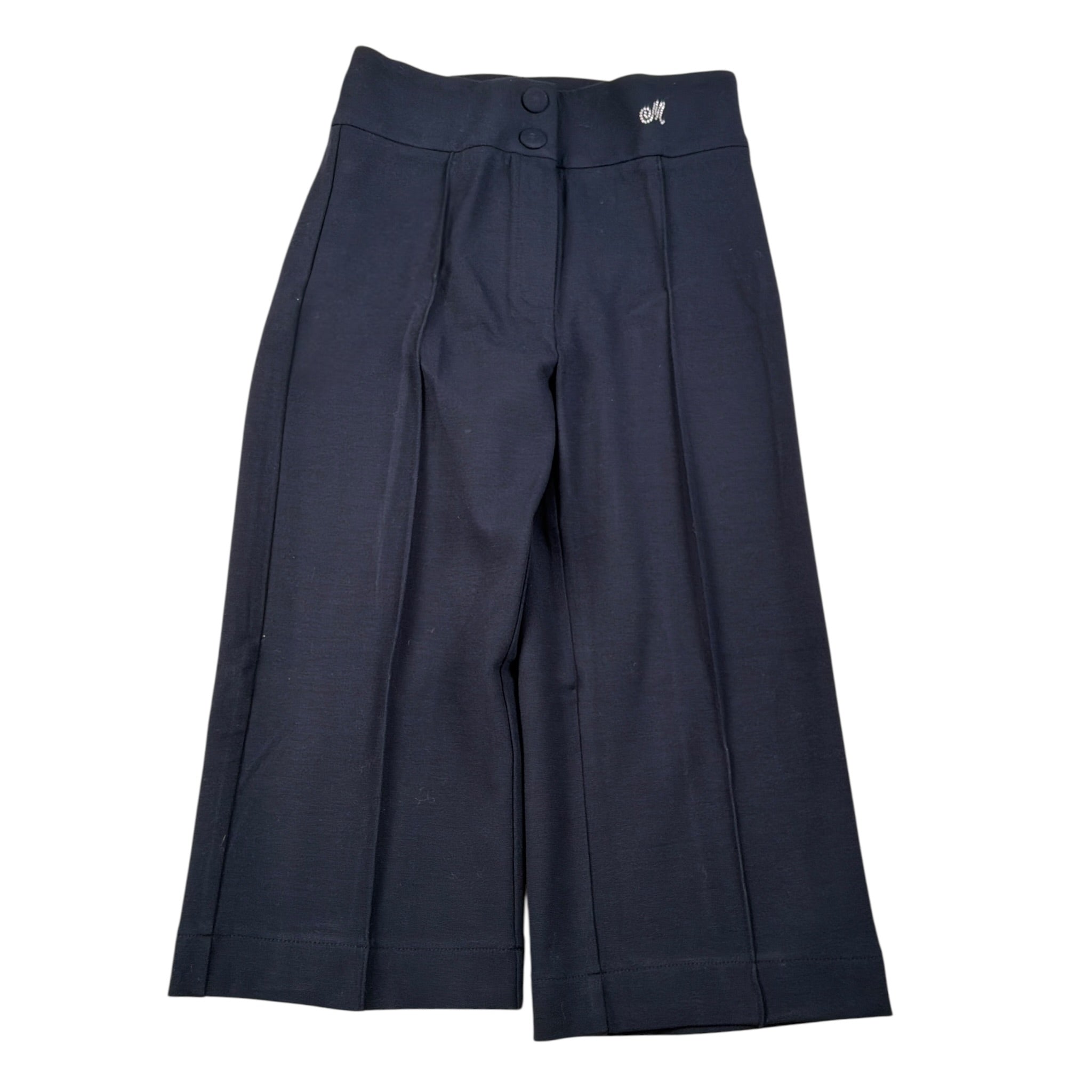 Monnalisa Pantalone tinta unita Modello A Palazzo Blu per Bambina 118410 BLU MONNALISA 