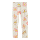 Monnalisa Leggins tinta unita con Fantasia Fiori Panna per Bambina 11B401 PANNA MONNALISA 