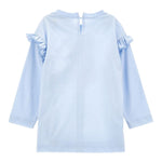 Monnalisa Shirt tinta unita con Stampa Azzurro per Bambina 11B624 AZZURRO MONNALISA 